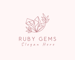 Natural Crystal Gem logo design