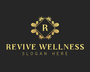 Wellness Lifestyle Wreath logo design