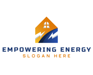 House Lightning Electricity logo design