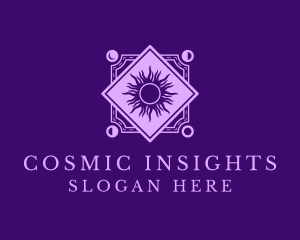 Cosmic Tarot Sun logo design