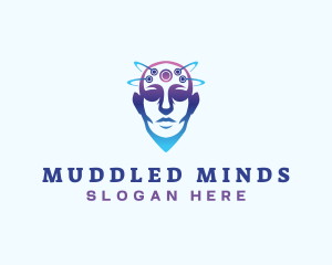 Mind Technology Head logo design