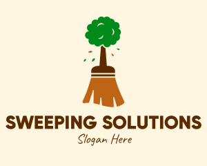 Natural Tree Broom logo design