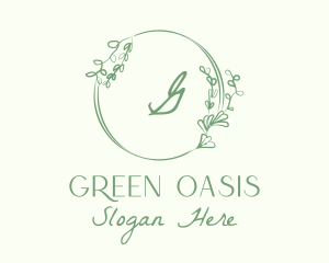 Decorative Green Vine logo design