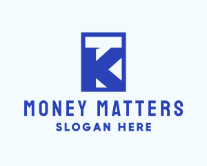 Blue Chat Letter K logo