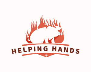 Roast Pig Barbecue Logo