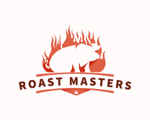 Roast Pig Barbecue logo design