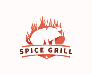 Roast Pig Barbecue logo design