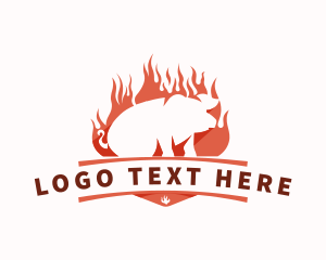 Roast - Roast Pig Barbecue logo design