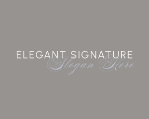 Elegant Cursive Beauty logo design