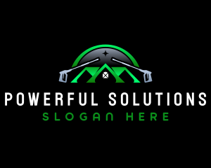 Roof Power Wash Tool logo design