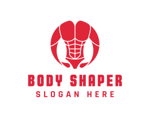 BodyBuilder Muscle Man logo design