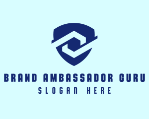 Blue Company Shield  logo design