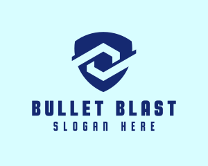 Blue Company Shield  logo design