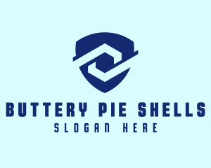 Blue Company Shield  logo design