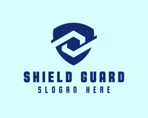 Blue Company Shield  logo design