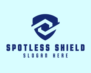 Blue Company Shield  logo design