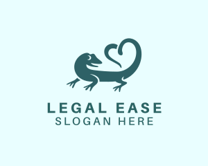 Lizard Heart Tail Logo