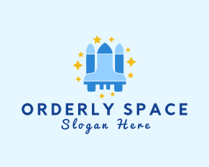 Shuttle Space Rocket logo design