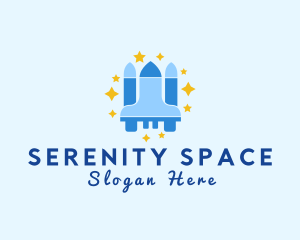 Shuttle Space Rocket logo design