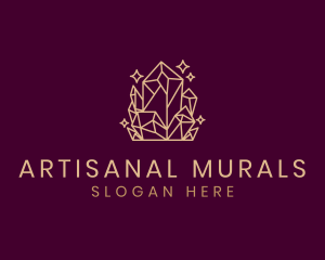 Crystal Diamond Sparkle logo design