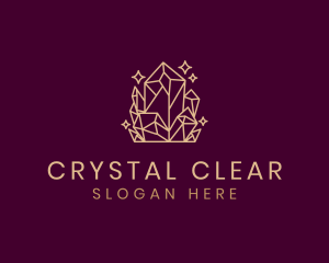 Crystal Diamond Sparkle logo design