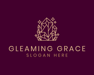 Crystal Diamond Sparkle logo design