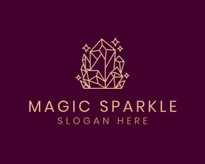 Crystal Diamond Sparkle logo design