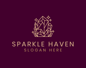 Crystal Diamond Sparkle logo design