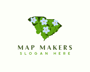 South Carolina Plant Flower  logo design