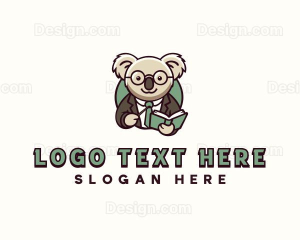 Professor Koala Teacher Logo