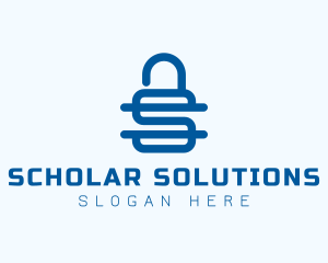 Security Lock Letter S logo design