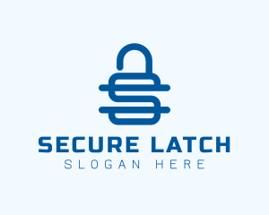 Security Lock Letter S logo design