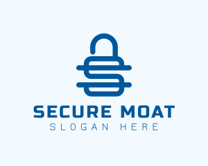 Security Lock Letter S logo design