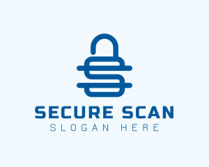 Security Lock Letter S logo design