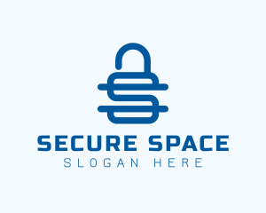 Security Lock Letter S logo design