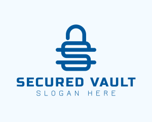 Security Lock Letter S logo design