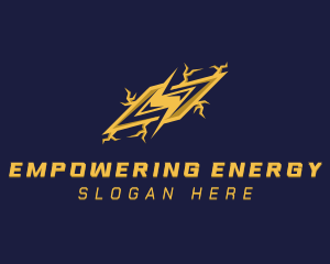 Energy Lightning Bolt logo design