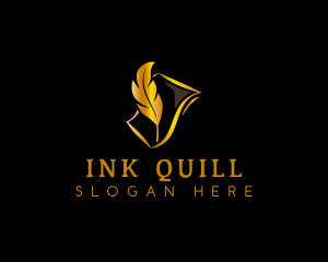 Quill Ink Pen Paper logo design