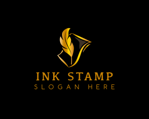 Quill Ink Pen Paper logo design