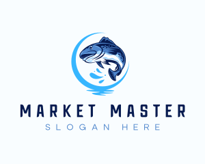 Aquatic Fish Market logo design