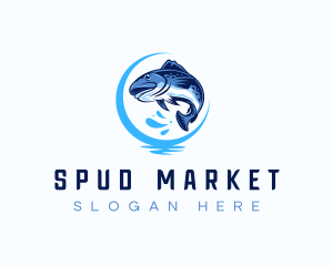 Aquatic Fish Market logo design