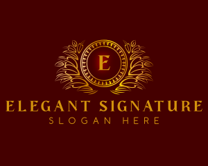 Elegant Wreath Luxury logo design