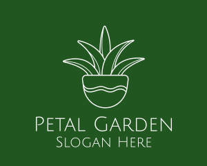 Plant Pot Outline logo design