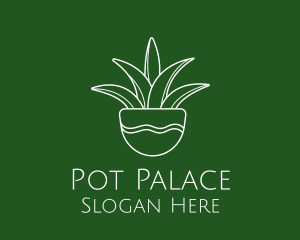 Plant Pot Outline logo