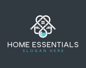 Pipe Plumbing Home Renovation logo design