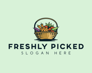 Vegetable Market Basket logo design