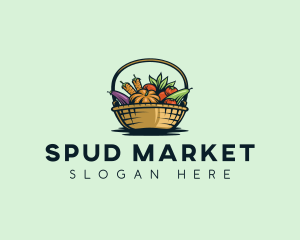 Vegetable Market Basket logo design