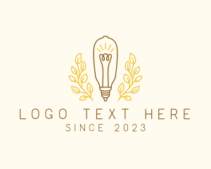 Leaf Plant Bulb logo