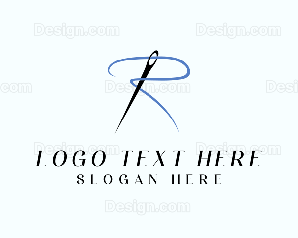 Needle Tailor Letter R Logo