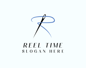 Needle Tailor Letter R logo design